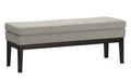 Carlson Ottoman Bench in Light Grey