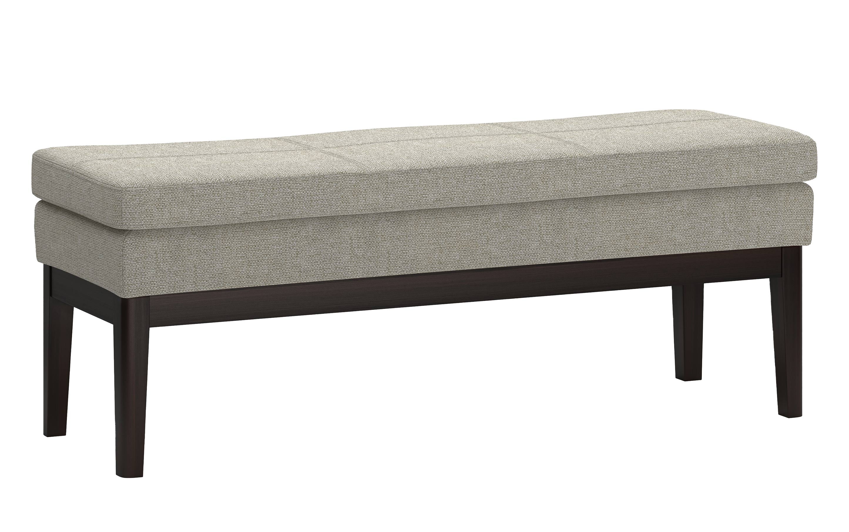 Carlson Ottoman Bench in Light Grey