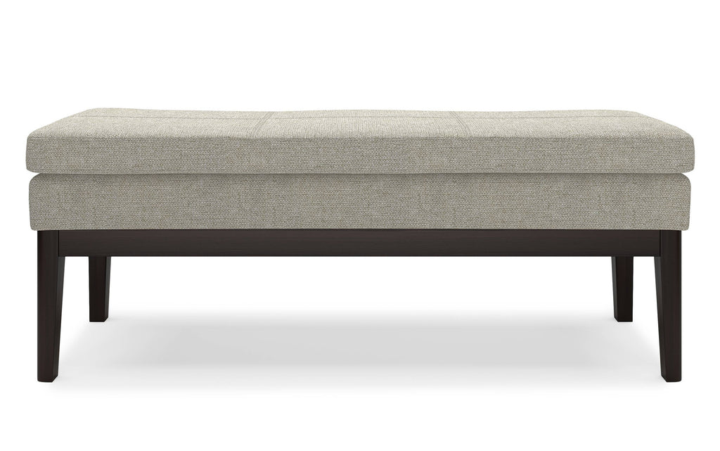 Carlson Ottoman Bench in Light Grey