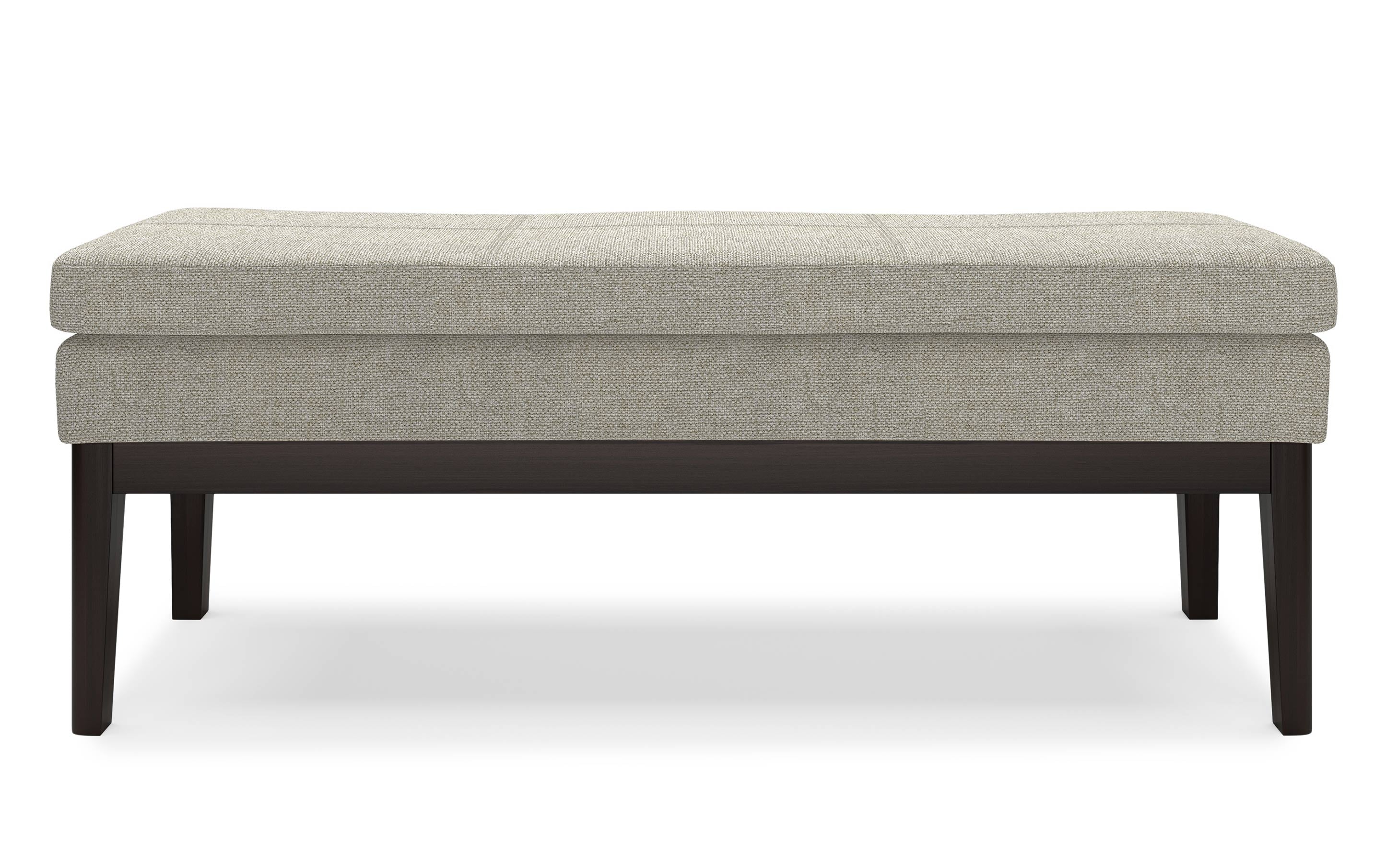 Carlson Ottoman Bench in Light Grey