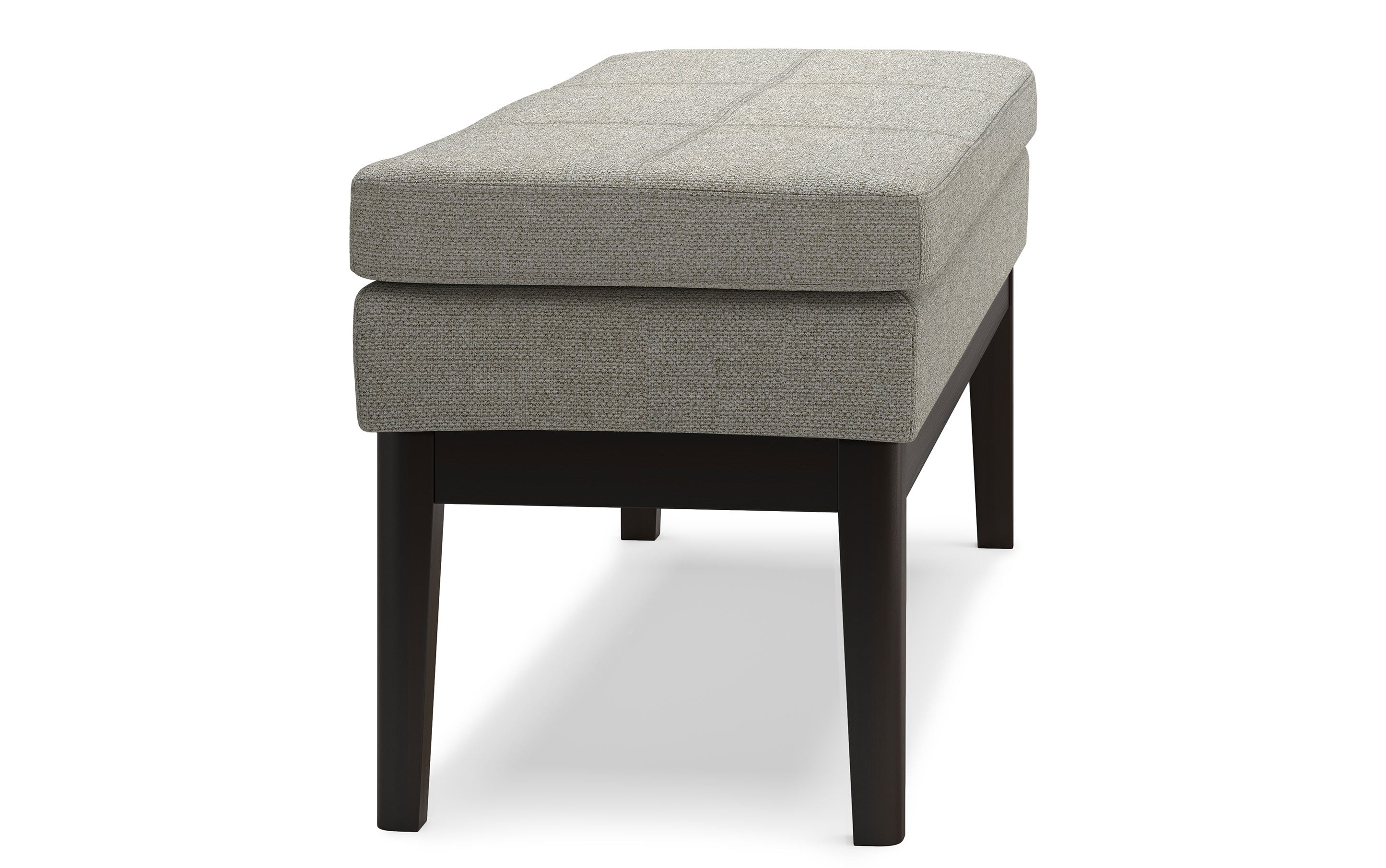 Carlson Ottoman Bench in Light Grey