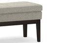 Carlson Ottoman Bench in Light Grey