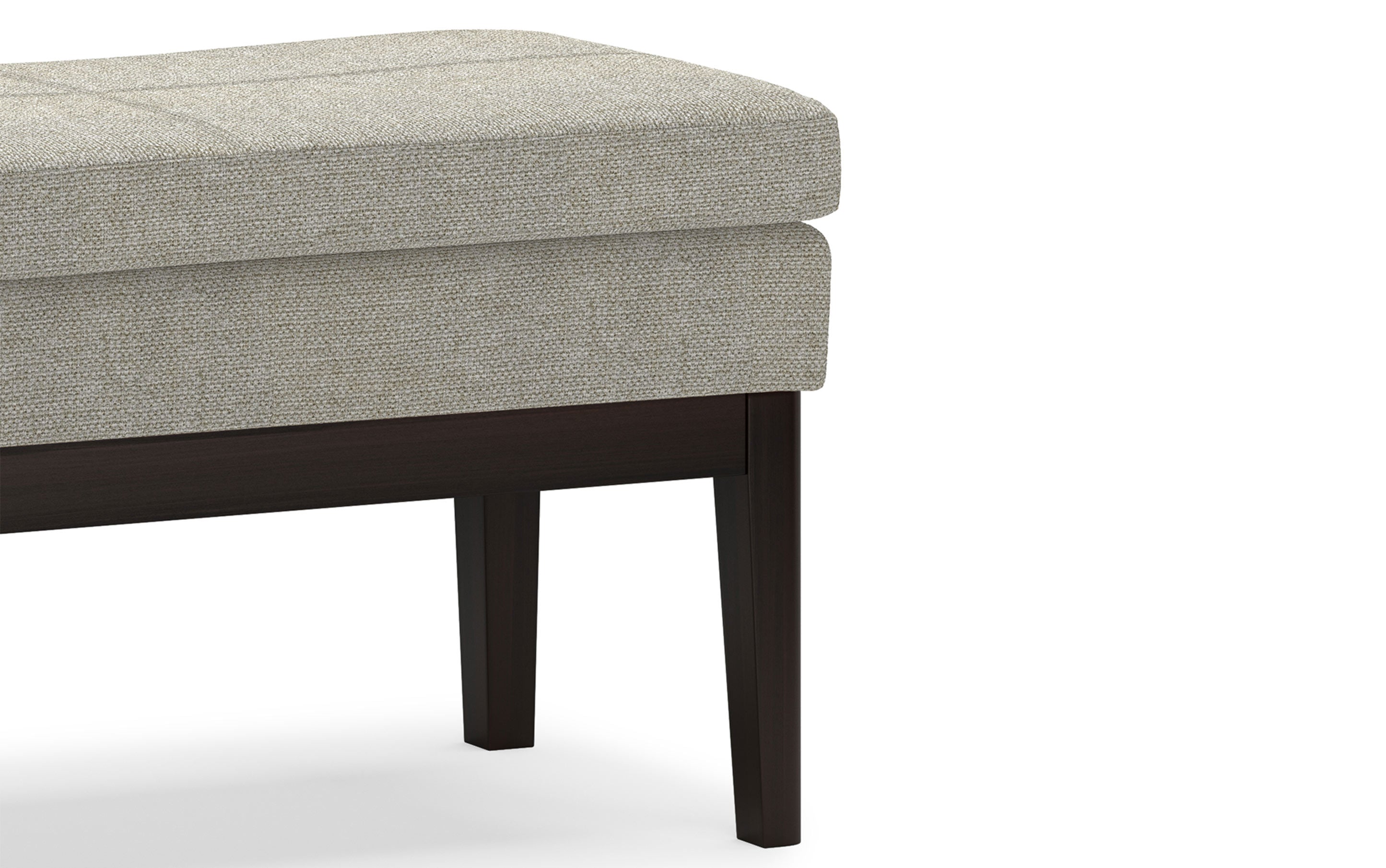 Carlson Ottoman Bench in Light Grey