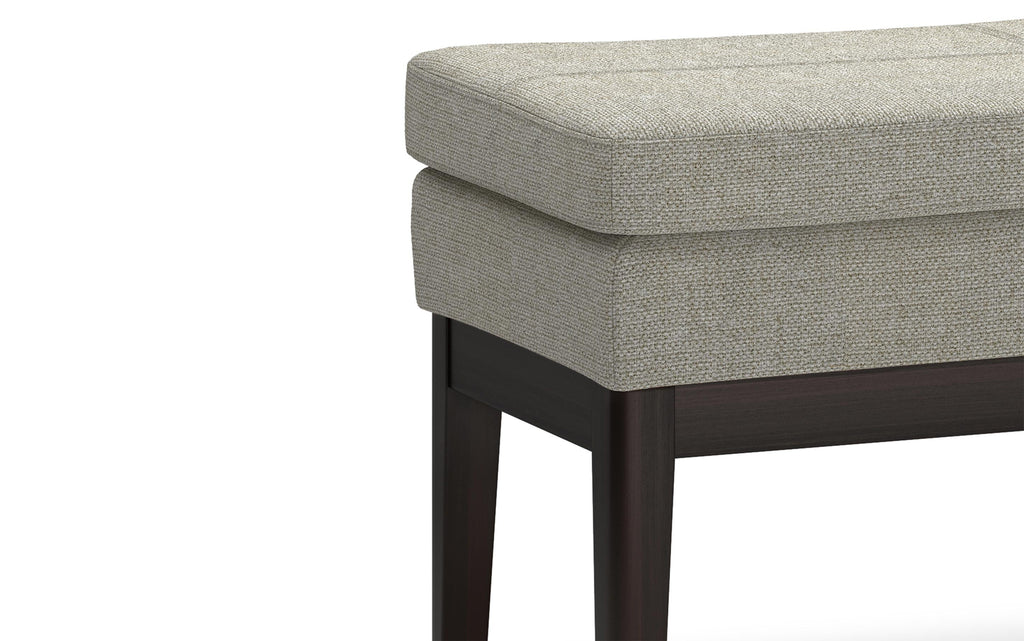 Carlson Ottoman Bench in Light Grey