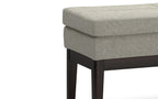 Carlson Ottoman Bench in Light Grey