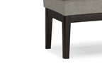 Carlson Ottoman Bench in Light Grey