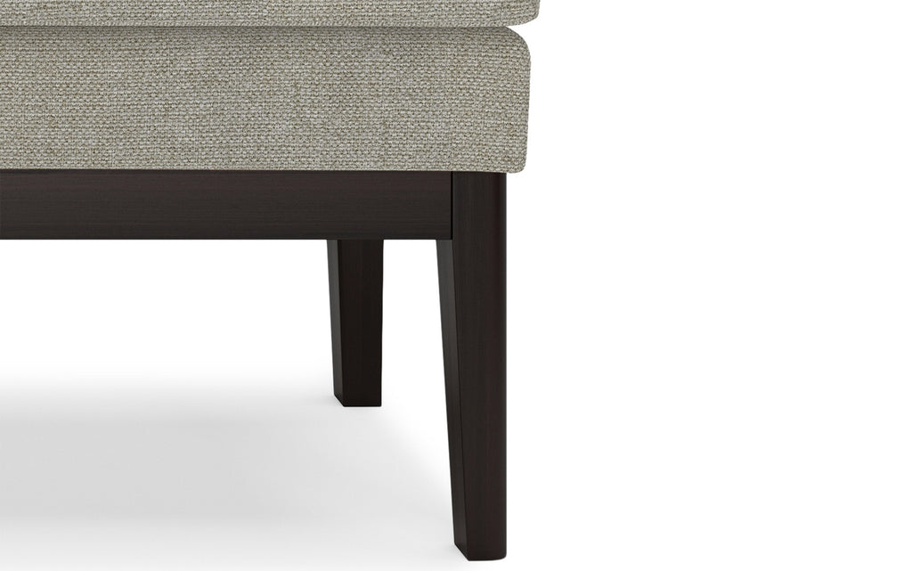 Carlson Ottoman Bench in Light Grey