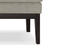 Carlson Ottoman Bench in Light Grey