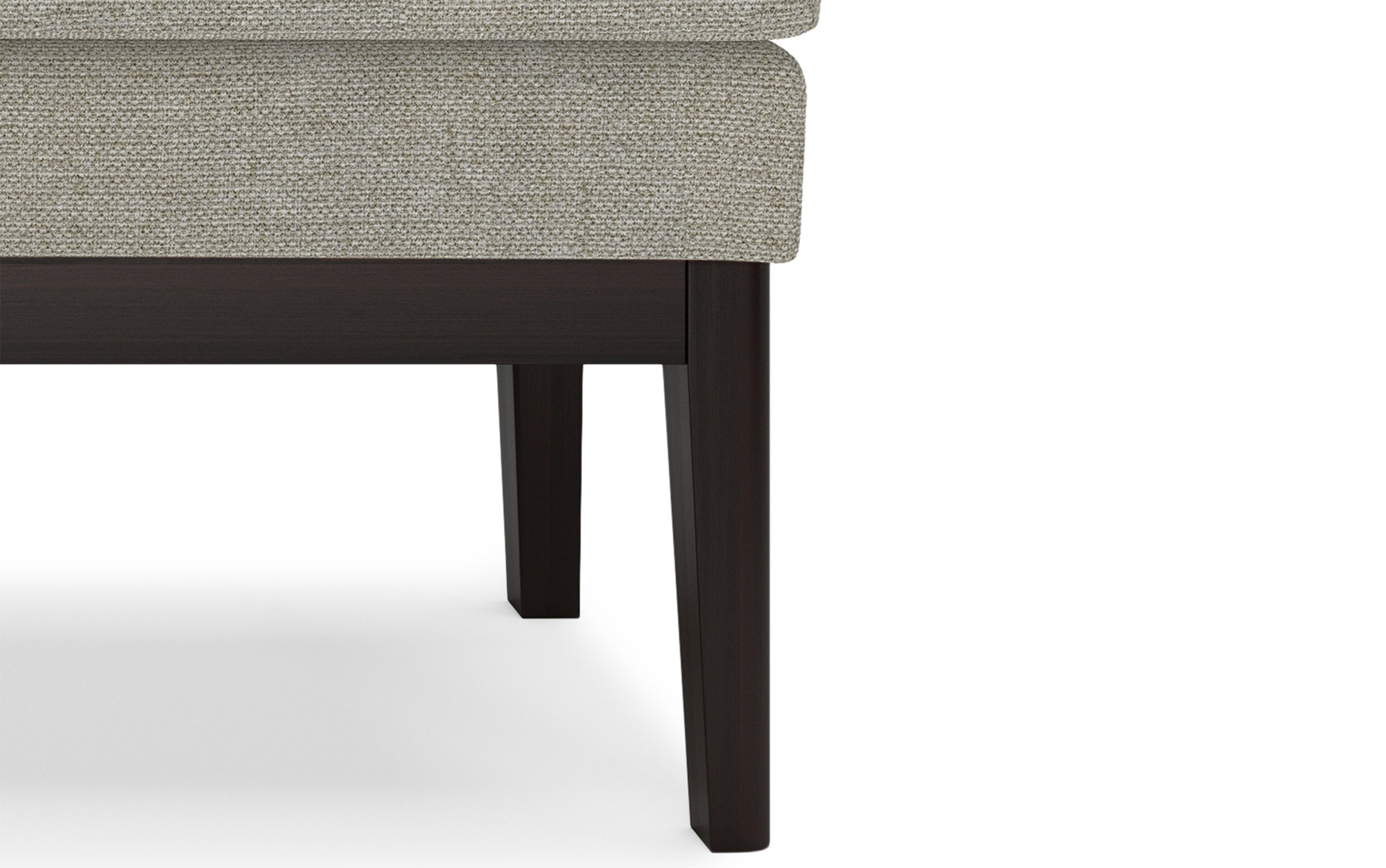 Carlson Ottoman Bench in Light Grey