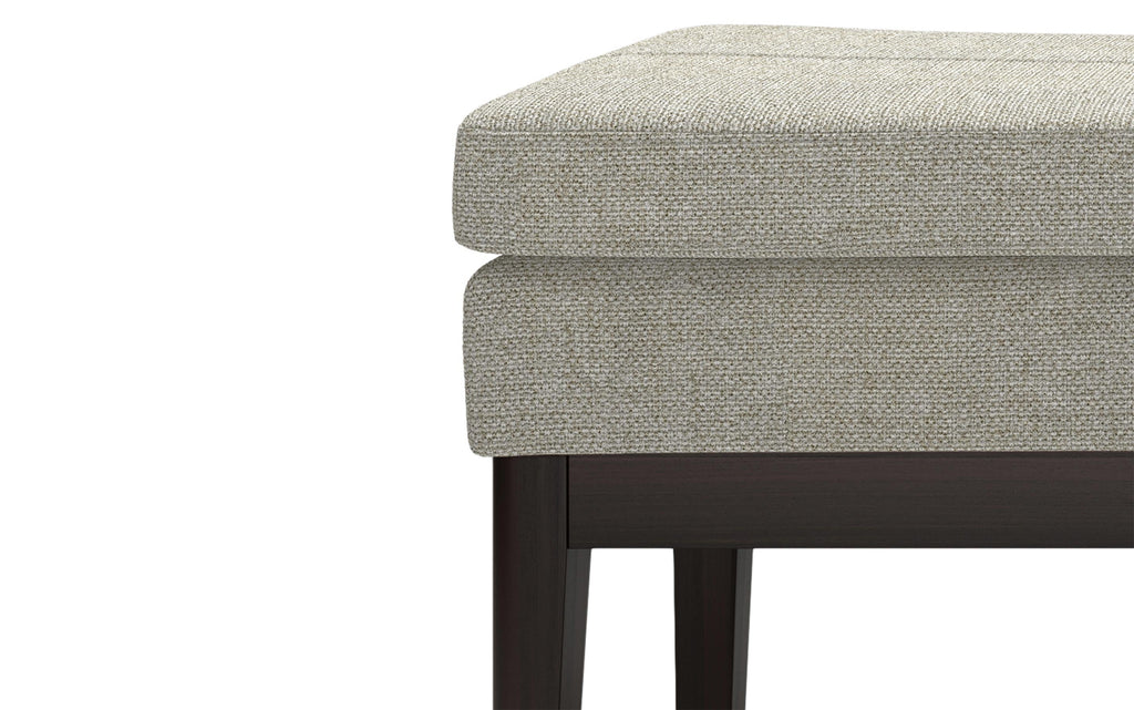 Carlson Ottoman Bench in Light Grey
