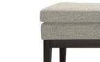 Carlson Ottoman Bench in Light Grey
