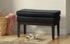 Carlson Small Ottoman Bench Distressed Vegan Leather