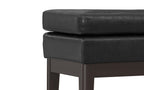 Carlson Small Ottoman Bench Distressed Vegan Leather