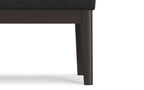 Carlson Small Ottoman Bench Distressed Vegan Leather