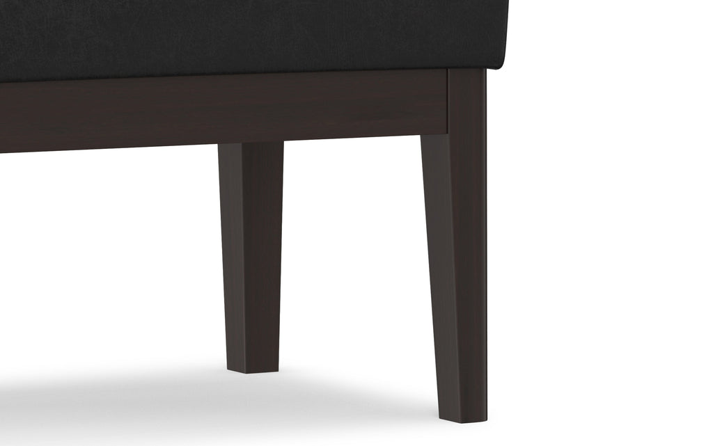 Carlson Small Ottoman Bench Distressed Vegan Leather