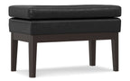 Carlson Small Ottoman Bench Distressed Vegan Leather