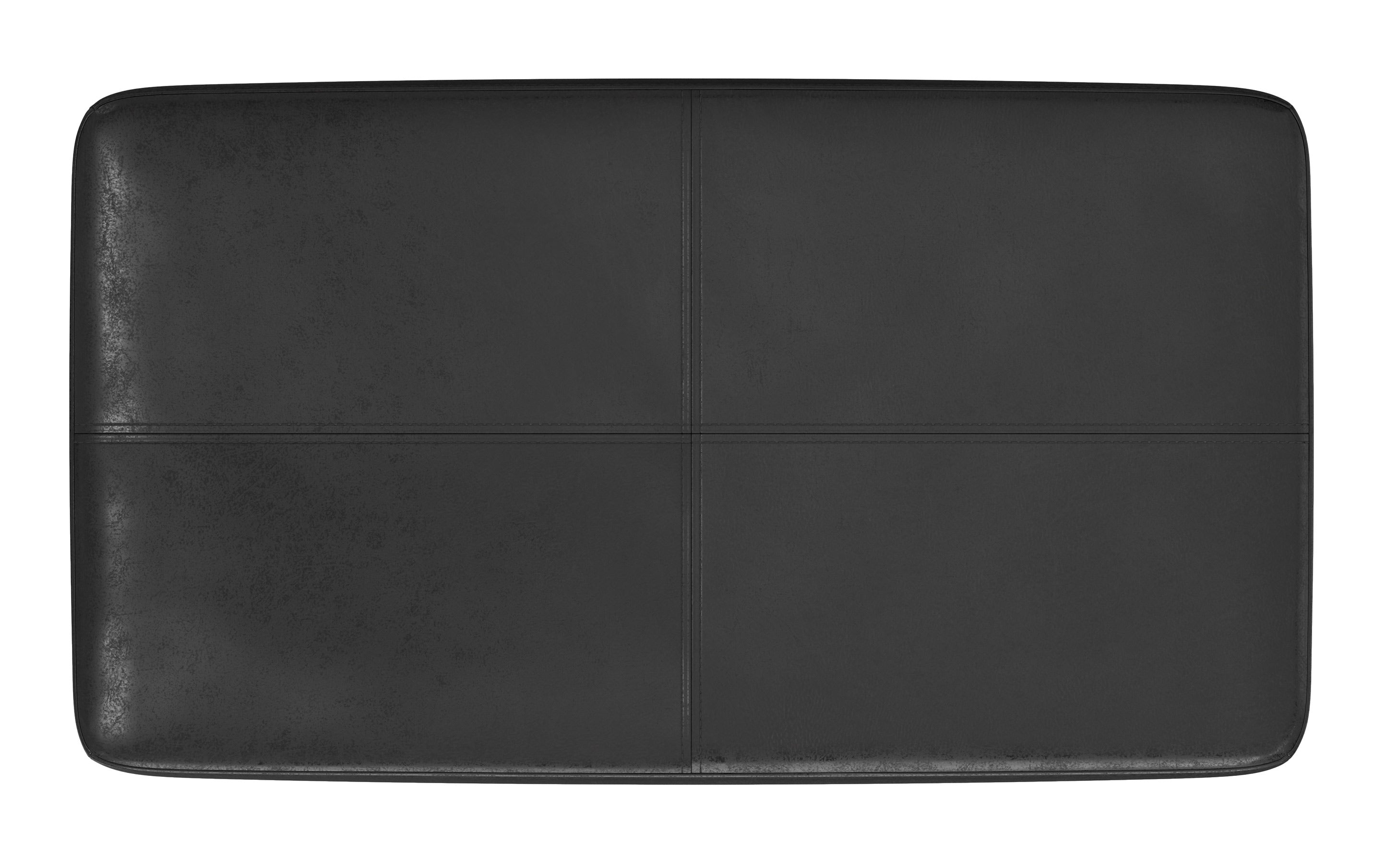 Carlson Small Ottoman Bench Distressed Vegan Leather