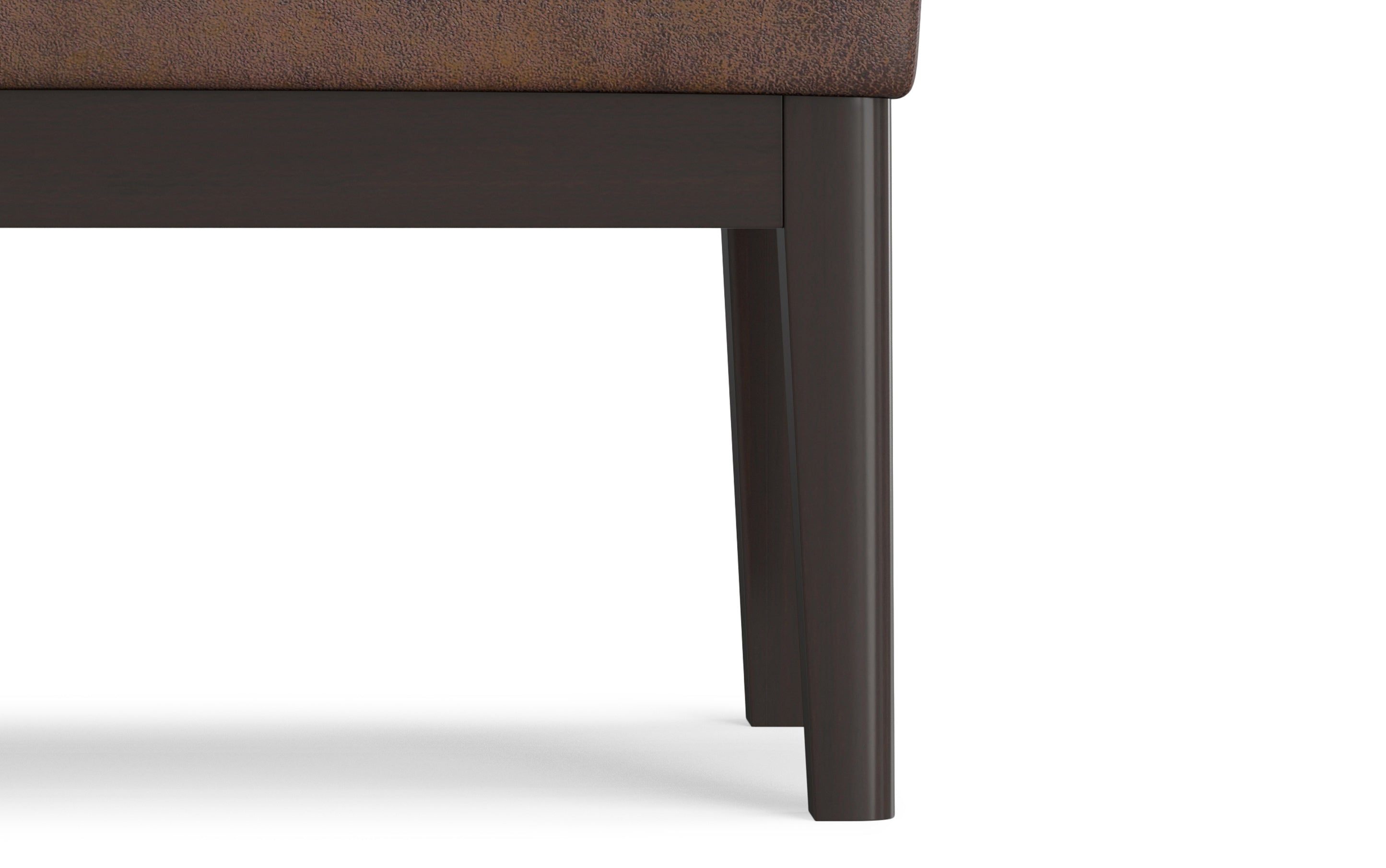 Carlson Small Ottoman Bench in Distressed Chestnut Brown