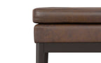 Carlson Small Ottoman Bench in Distressed Chestnut Brown