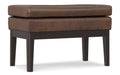 Carlson Small Ottoman Bench in Distressed Chestnut Brown