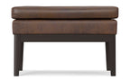 Carlson Small Ottoman Bench in Distressed Chestnut Brown