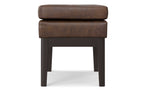 Carlson Small Ottoman Bench in Distressed Chestnut Brown