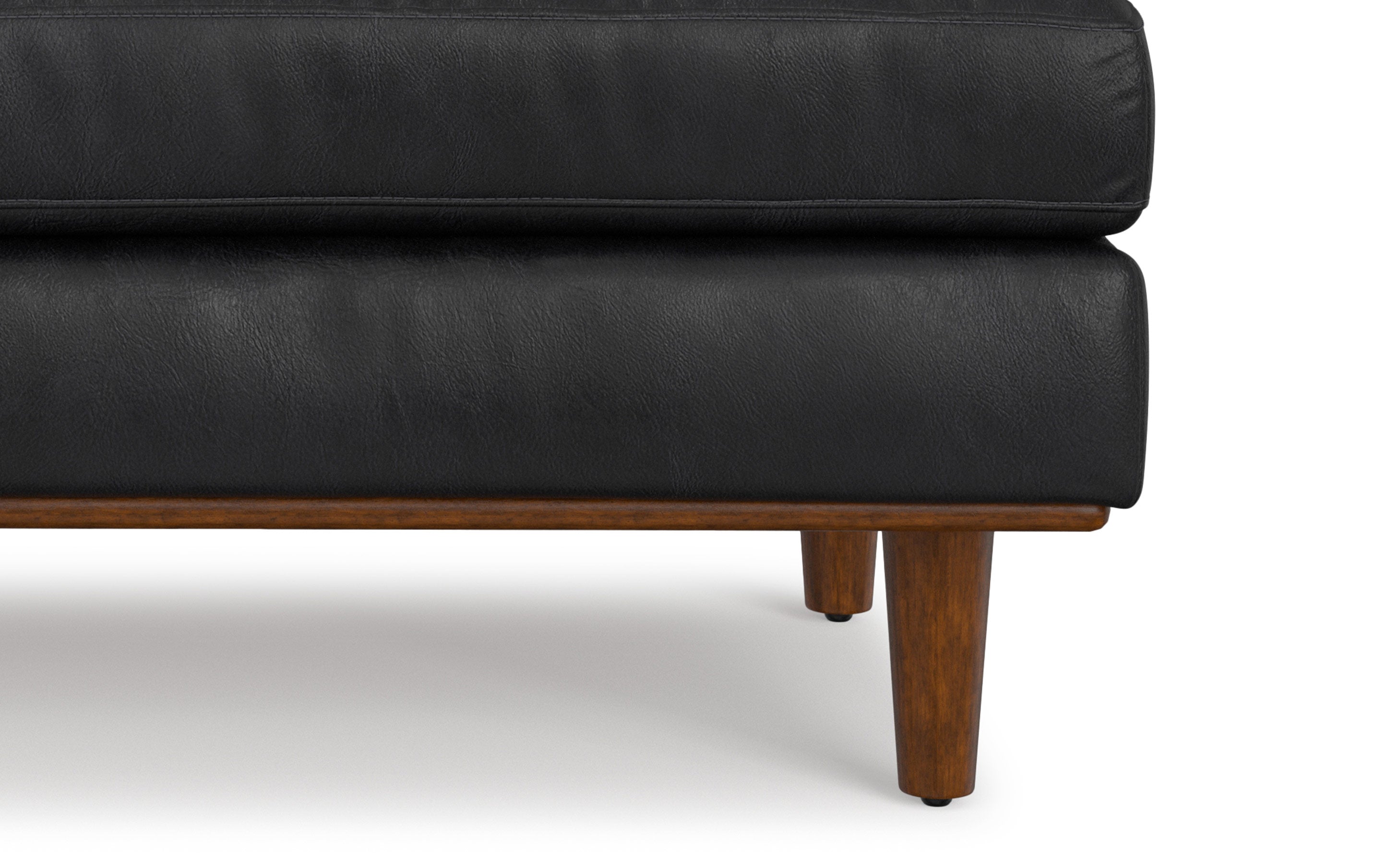 Morrison Large Rectangular Ottoman in Genuine Leather