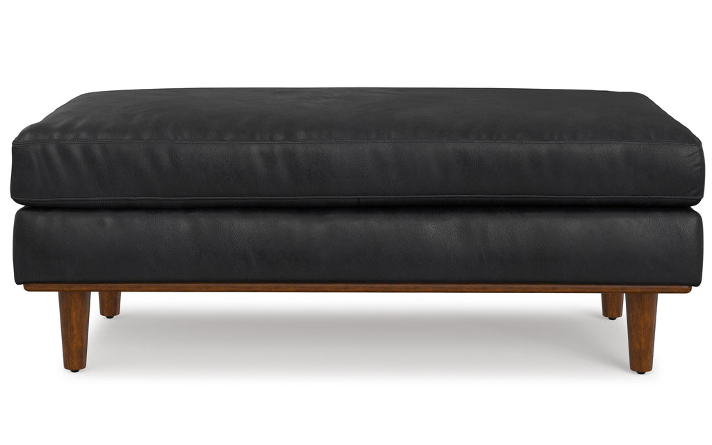 Morrison Large Rectangular Ottoman in Genuine Leather