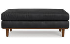 Morrison Large Rectangular Ottoman in Genuine Leather
