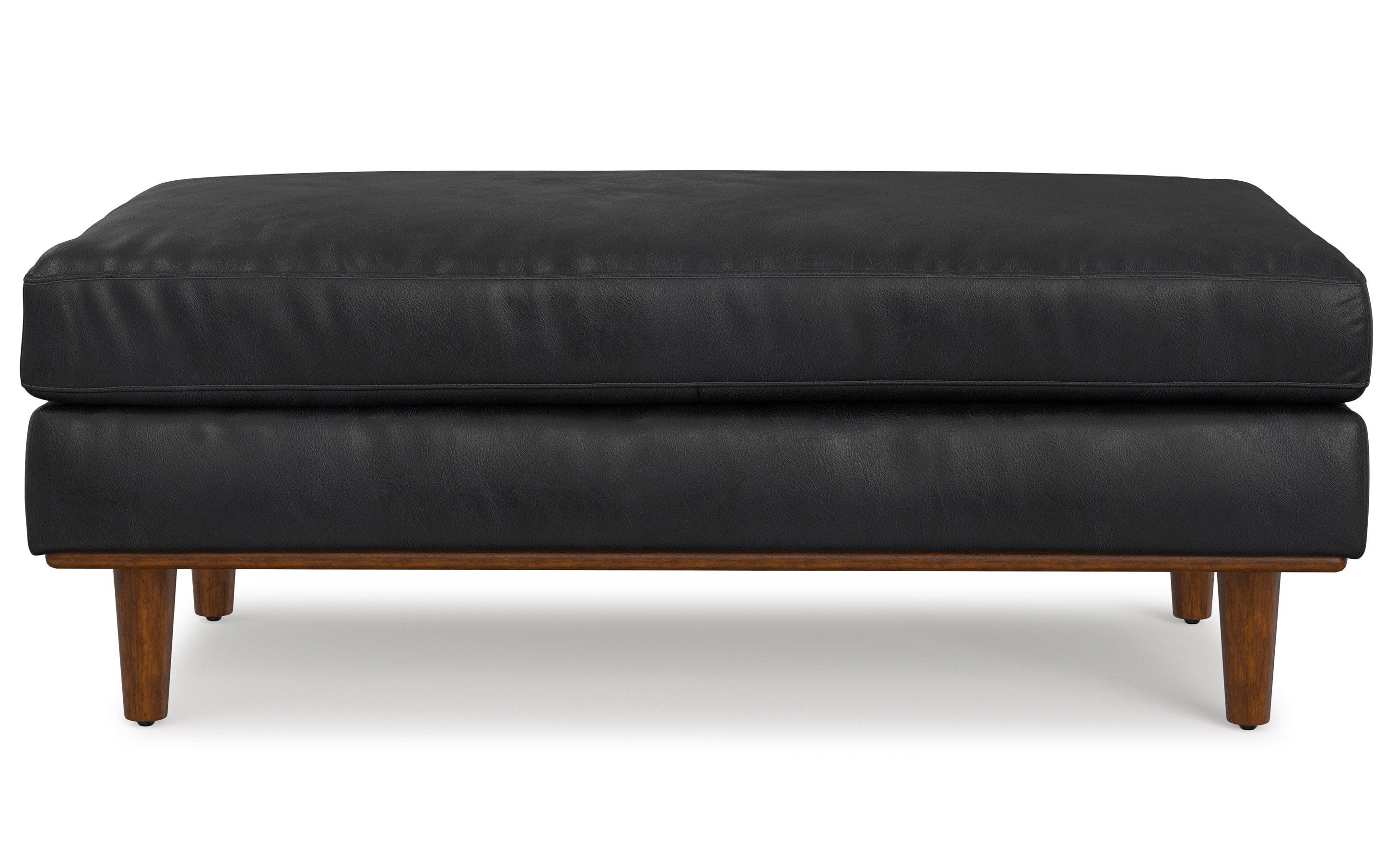 Morrison Large Rectangular Ottoman in Genuine Leather
