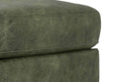 Morrison Large Rectangular Ottoman in Genuine Leather