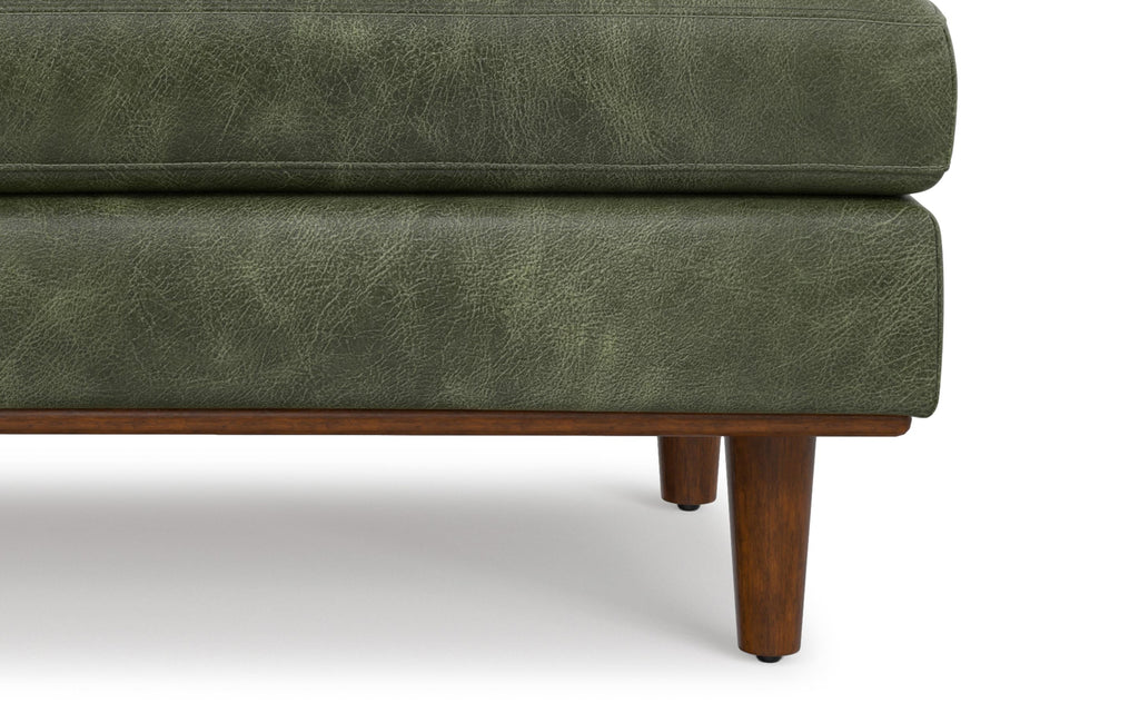 Morrison Large Rectangular Ottoman in Genuine Leather