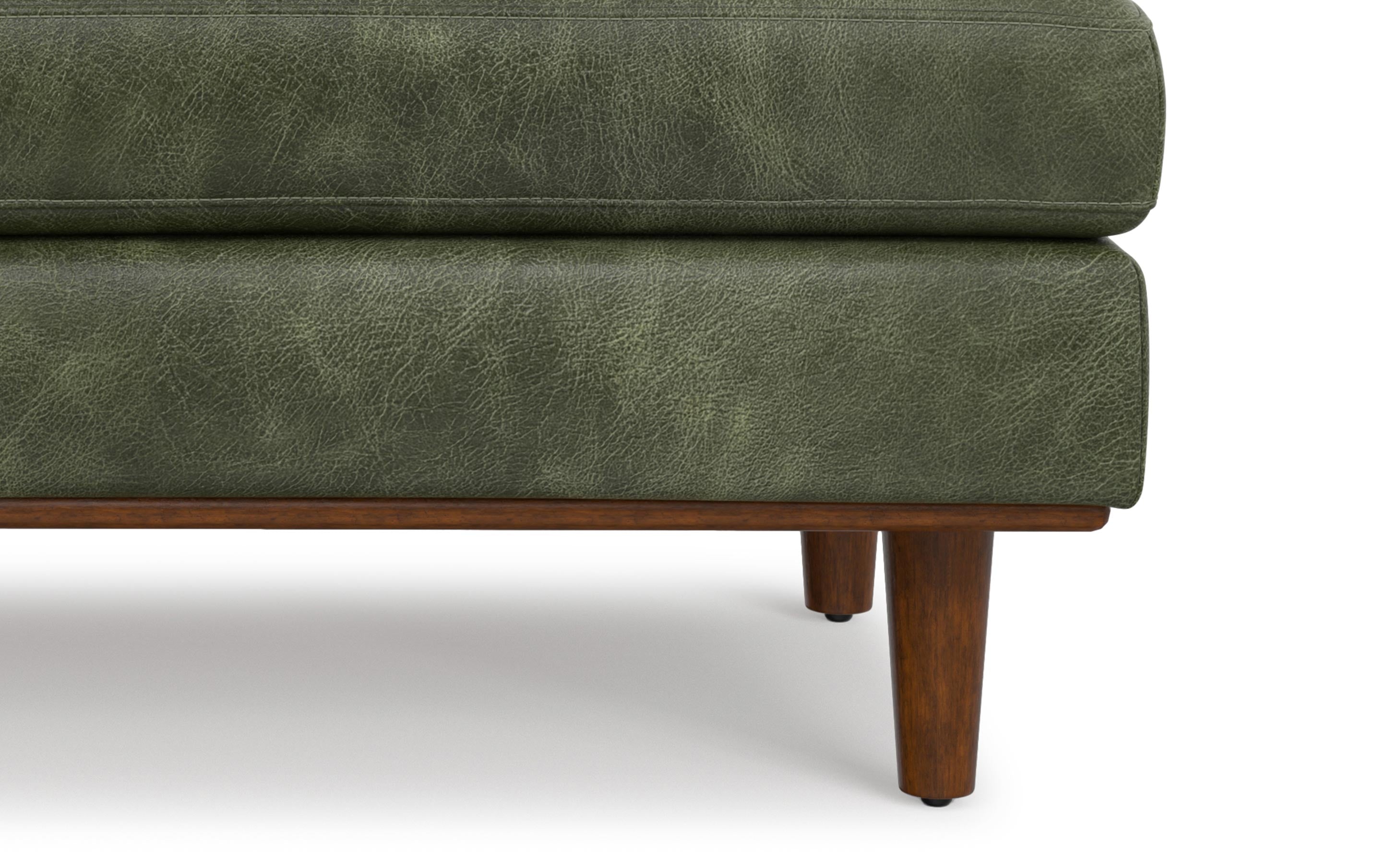 Morrison Large Rectangular Ottoman in Genuine Leather