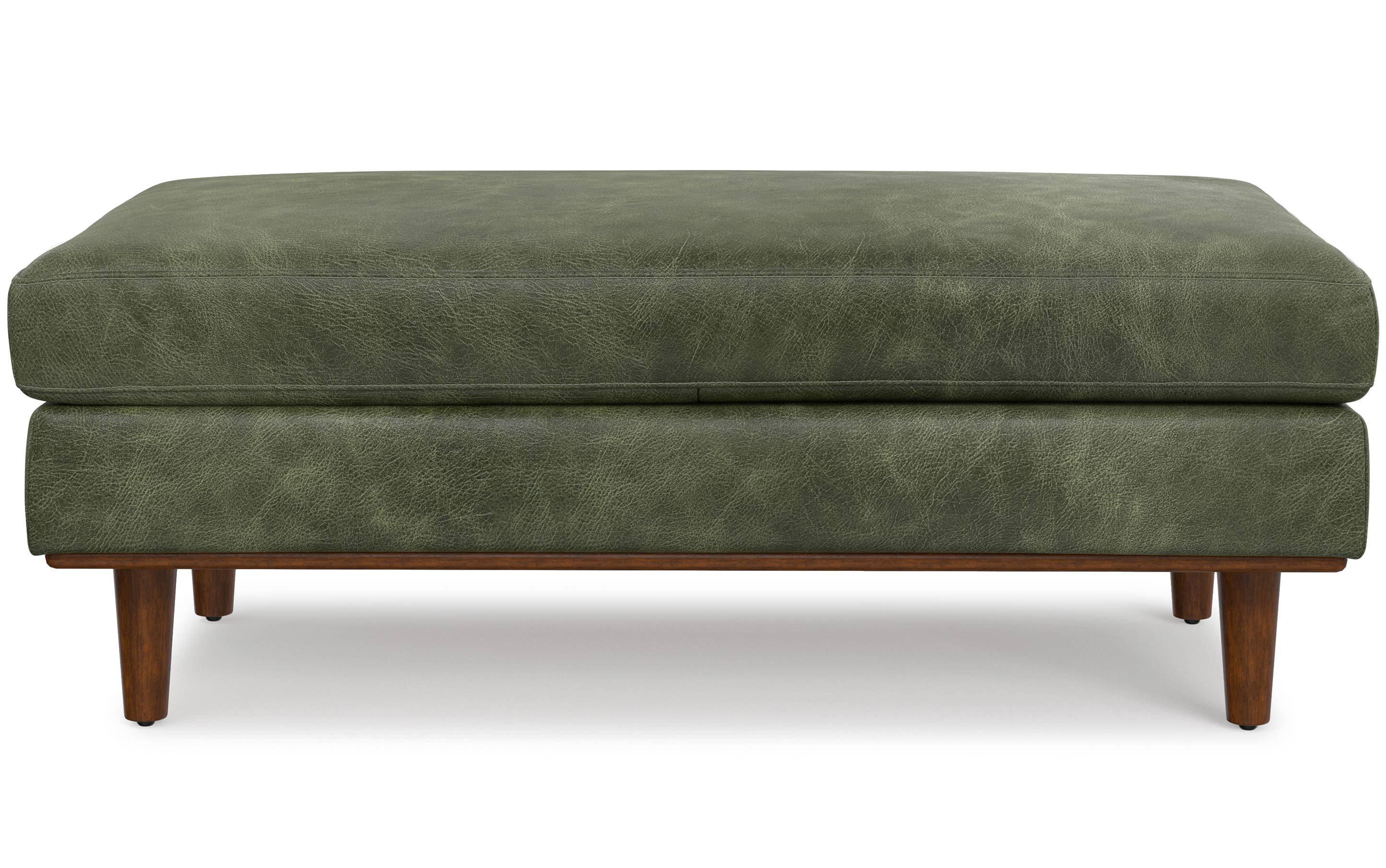 Morrison Large Rectangular Ottoman in Genuine Leather