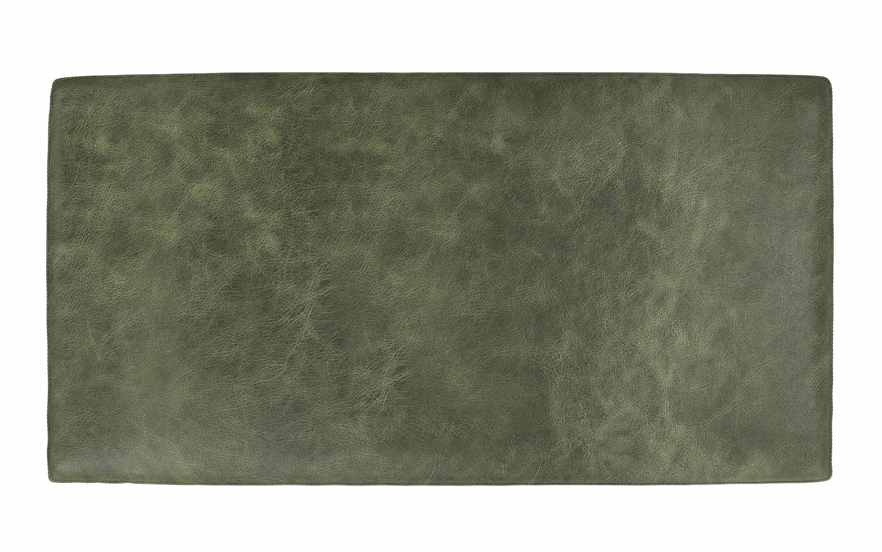 Morrison Large Rectangular Ottoman in Genuine Leather