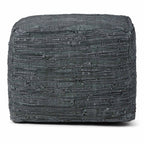 Fredrik Pouf in Genuine Leather