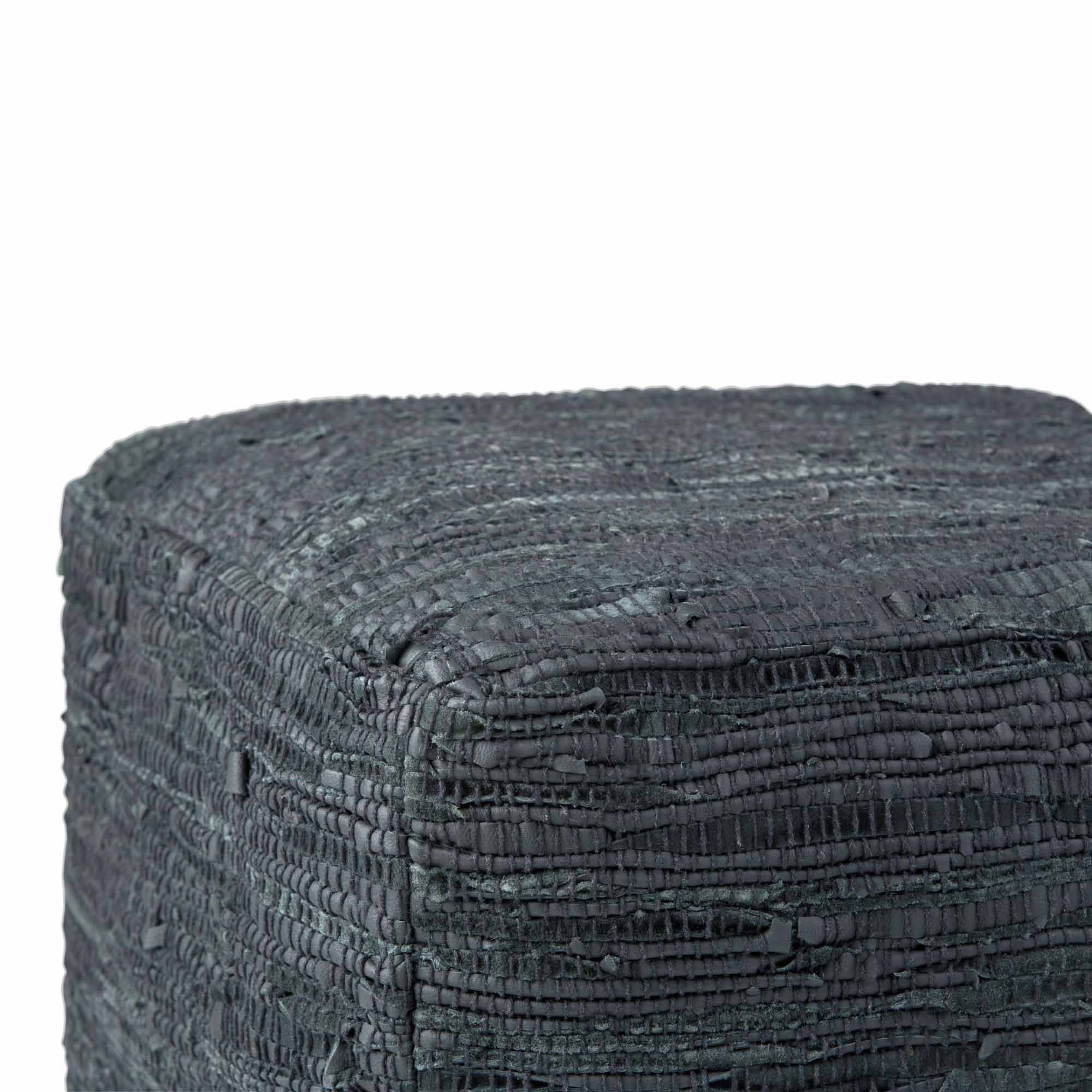 Fredrik Pouf in Genuine Leather