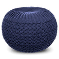 Grafton Velvet Round Pouf