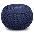 Grafton Velvet Round Pouf