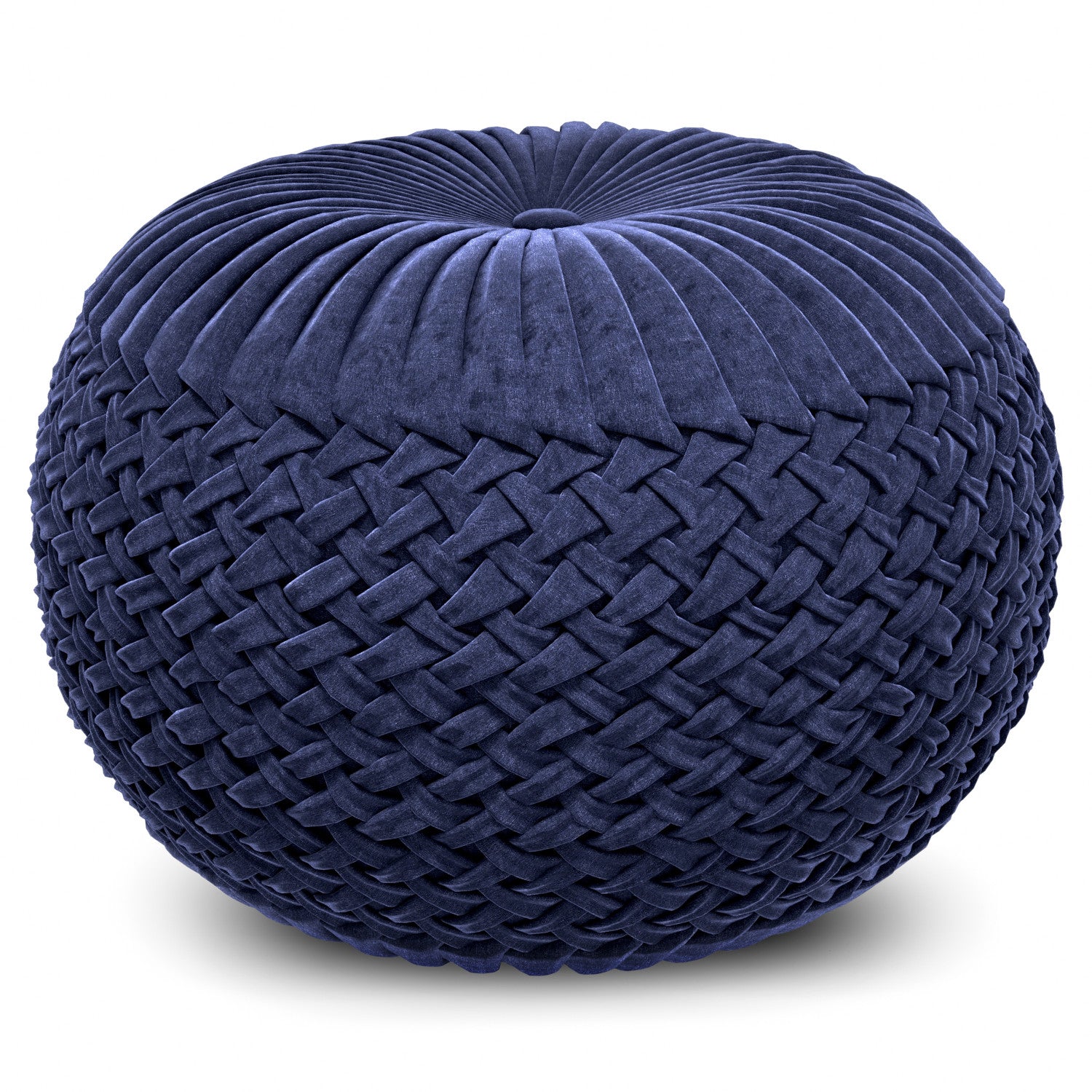 Grafton Velvet Round Pouf