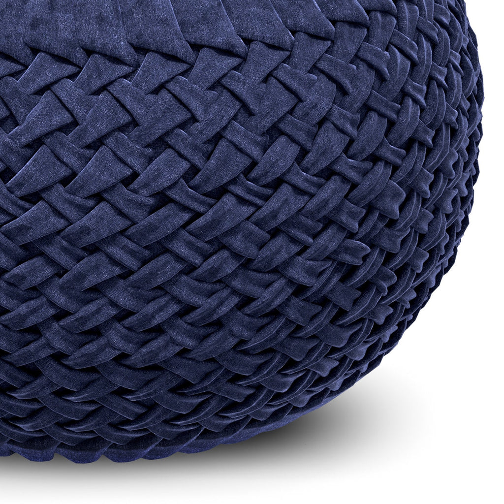 Grafton Velvet Round Pouf