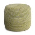 Bayley Pouf in Muted Yellow and Natural