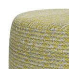 Bayley Pouf in Muted Yellow and Natural