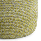Bayley Pouf in Muted Yellow and Natural