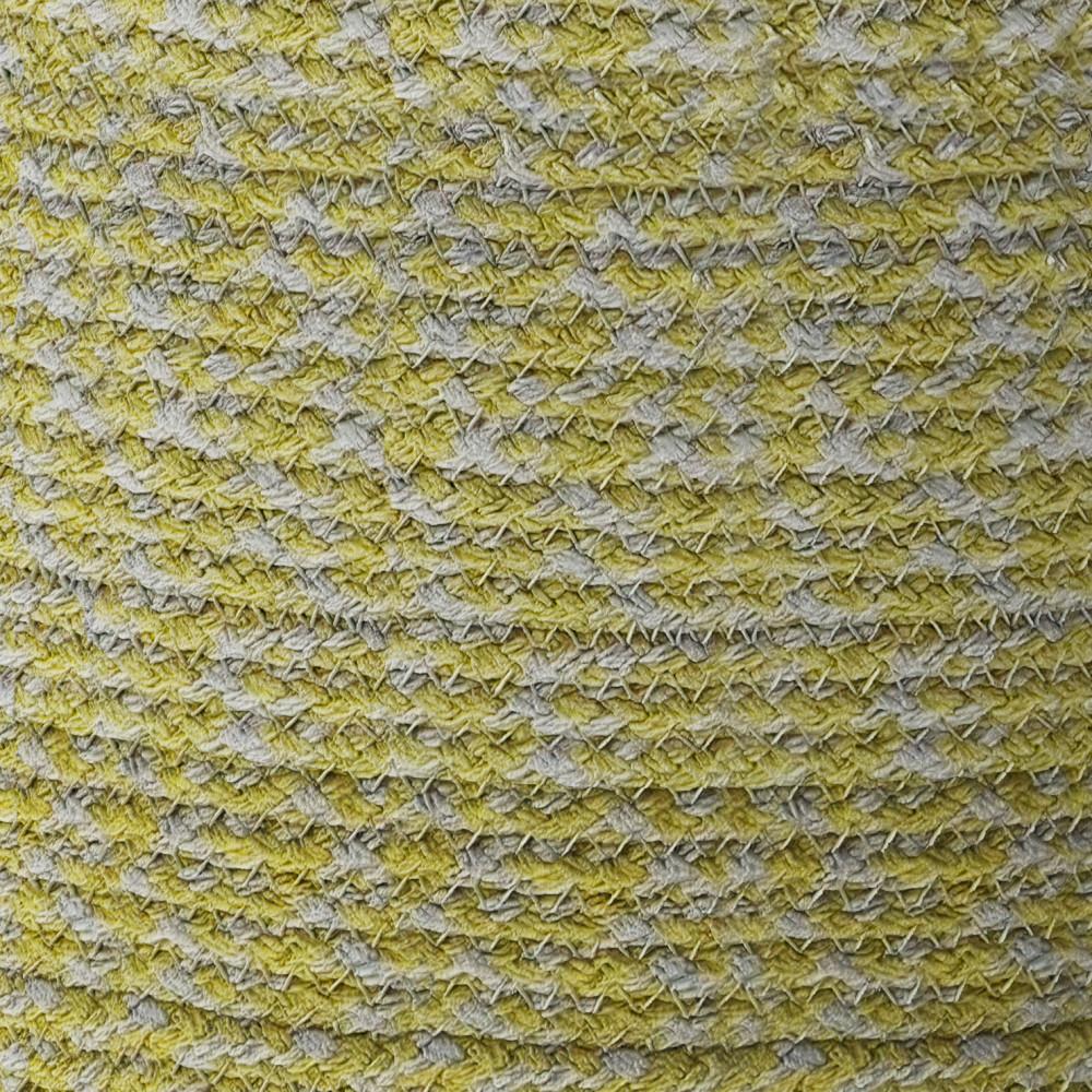 Bayley Pouf in Muted Yellow and Natural