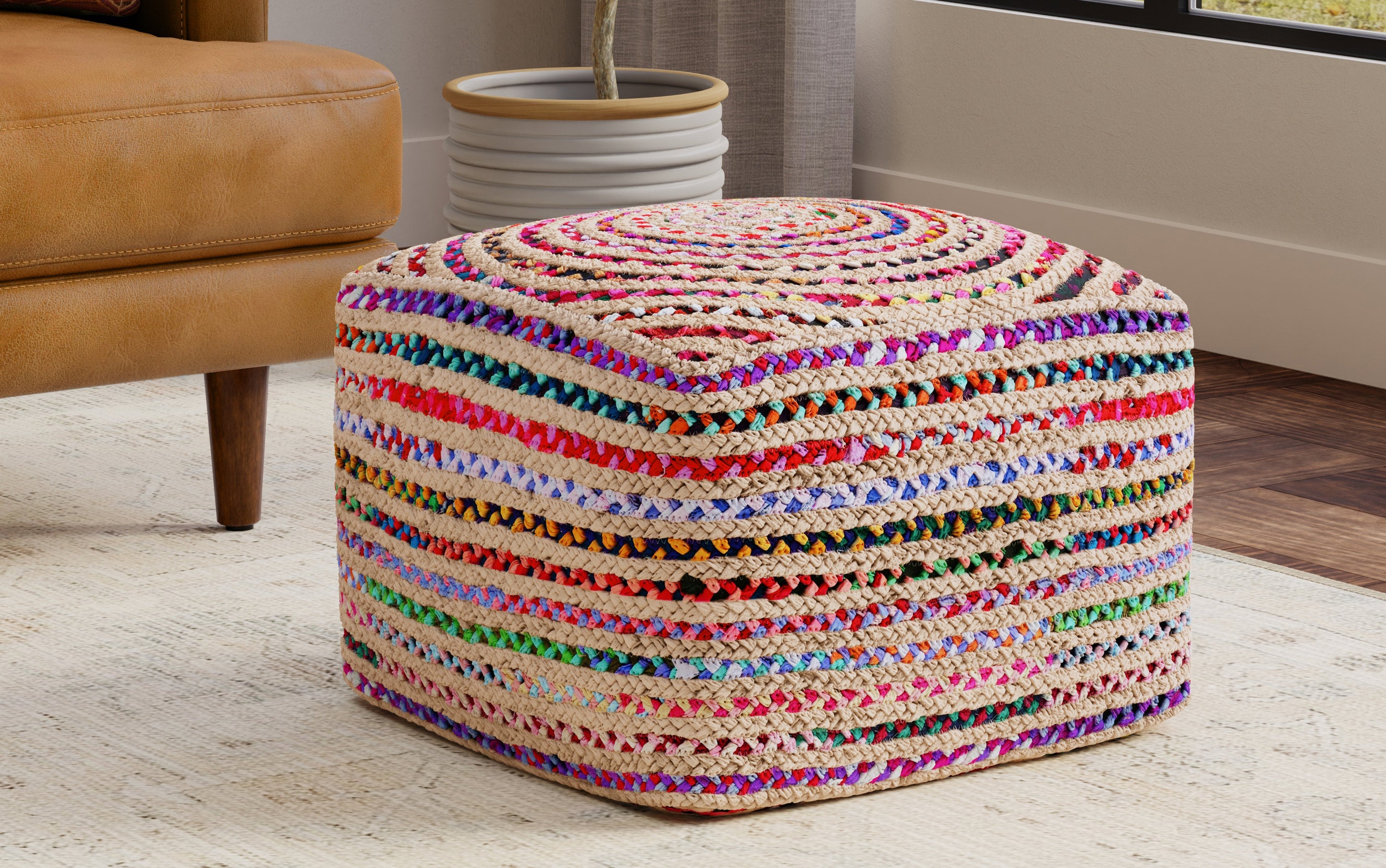 Margo 20 inch Square Pouf