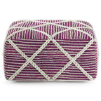 Cowan Pouf in Magenta and Natural