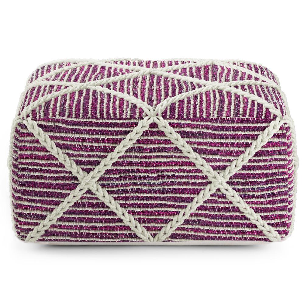 Cowan Pouf in Magenta and Natural