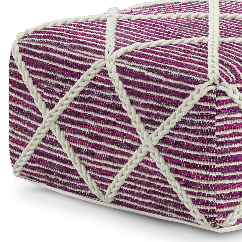 Cowan Pouf in Magenta and Natural