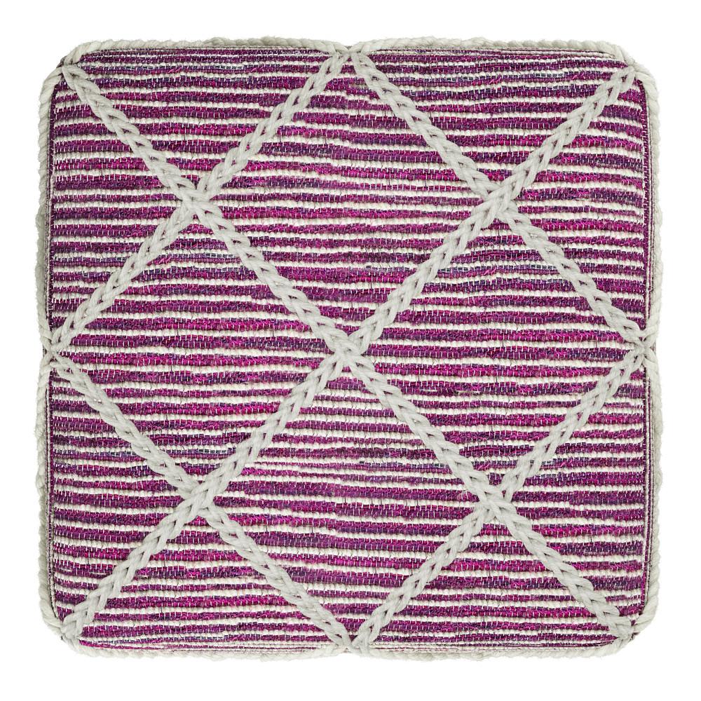 Cowan Pouf in Magenta and Natural
